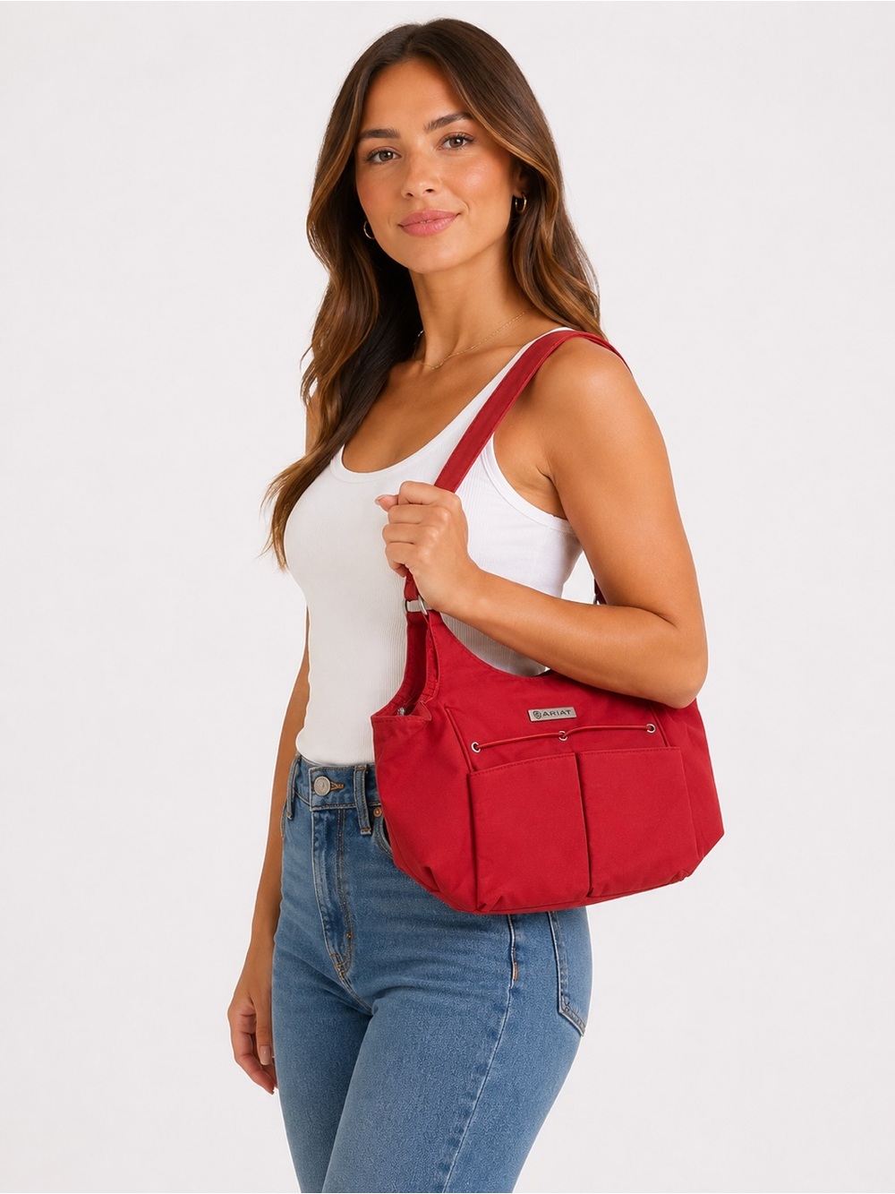 Ariat Red Y2K Dual-Pocket Tote